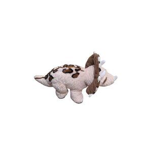 Ganz Triceratops Plush Toy Dinosaur 11" Beige & Brown Stuffed Animal